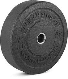 French Fitness Olympic Bumper Plates Set w/7 ft Olympic Bar 425 lbs (New)