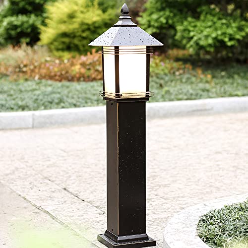 ZEELYDE Post Lights Outdoor,Modern Outdoor Waterproof Lawn Lamp Villa Garden Community Landscape Lamp Aluminum Anti-Rust Lighting Lamp Street Lamp LED Floor Type Night Safety Garden Lamp Post Lamp