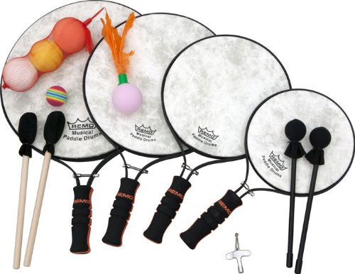 Remo Paddle Drums Set with 4 Balls 8, 10, 12 & 14
