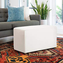 Howard Elliott Collection Square Outdoor Patio Bench Cover Atlantis White