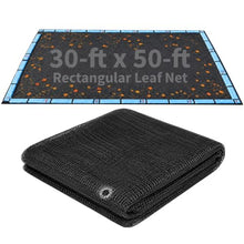 Blue Wave BWC574 30-ft x 50-ft Rectangular Leaf Net In Ground Pool Cover,Black