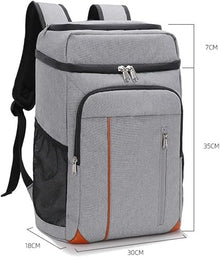 WAGMY Double-Layer Insulation Backpack Large-Capacity Outdoor Picnic Bag Beer Bottle Opener Trolley Ice Bag(D)