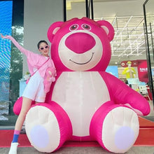 HOAELOS Inflatable Giant Pink Strawberry Bear 13.1 Feet