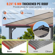 VEVOR Lean to Gazebo 10' x 14' Aluminum Frame Gray