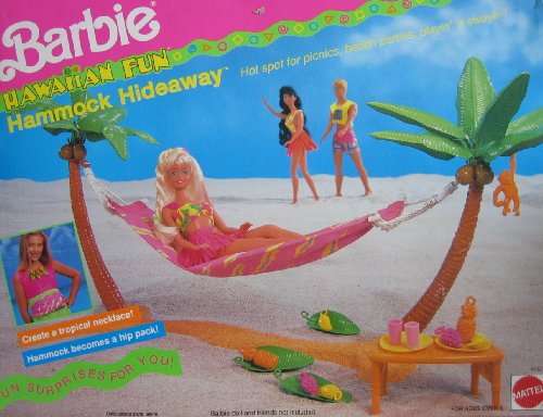 Barbie Hawaiian Fun Hammock Hideaway Playset 1990 Retro