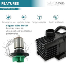 Aqua Pulse Submersible Pond Pump, 8,000 GPH, 100 ft Quick Disconnect Cord