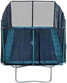 Galactic Xtreme Rectangle Trampoline with Net Enclosure 750lbs Capacity 10x17 Ft Black and Green