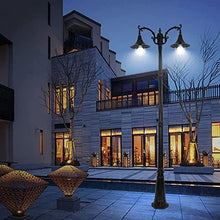 Post Lights Outdoor 290CM 114.17in Outdoor Garden Pillar Post Light Aluminum Path Pillar Lamp Waterproof IP65 Street Light 2-Head Bollard Path Lamp Mains Powered Pillar Post Light Pillar Lamp