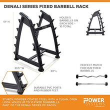 Power Systems Denali Series Fixed Barbell Storage Rack Black