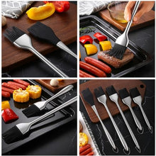 Stainless Steel Hollow Handle Silicone Brush High-Temperature Resistant Barbecue Oil