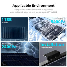 SUNGOLDPOWER UL61730 500 Watt Monocrystalline Solar Panel 4PCS, Grade A Cell,Whole Black High Efficiency,IP68,for 12V/24V/48Vdc RV,Farms,Parking Lot,On/Off-Grid System CEC listed(4*500W Solar Panel)