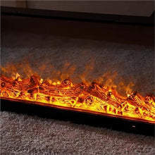 Atomized Fireplace Insert LED Decorative Fireplace with Remote Control Left Side L-Shaped Fireplace Household(Small)