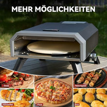 Royal Gourmet Pizza Oven Compact Gas Pizza Grill with Pizza Stone 4 kW Gas Oven with Gas Hose & Regulator Oven with Folding Legs for Outdoor Camping