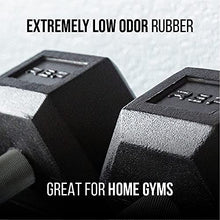 REP Rubber Hex Dumbbell Set with Rack Matte Black