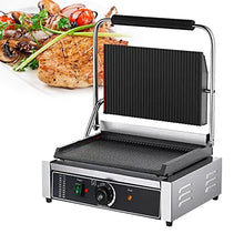 Electric Countertop Griddle Grill Stainless Steel Flat Griddle Hotplate Bbq Kitchen Grill Adjustable Temp Control Restaurant Grill for Camping Outdoor Tailgating Kitchen Home Barbecue,811e