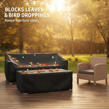 HUHJYUGE Rectangular Outdoor Furniture Cover, Waterproof Patio Furniture Cover for Table and Chair Set, All-Season Protection with UV Protection, Tear-Resistant Oxford Fabric