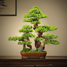 YXIANG56Q Fake Plants Office Study Chinese Decorative Ornaments Simulation Bonsai Fake Green Plants Potted Hotel High-Grade Furnishings Bonsai Tree