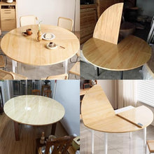 MZZKFC Round Folding Table No Legs, Indoor Outdoor Large Foldable Round Tabletop Extender Waterproof, 55.1 63 70.9 78.7 in Temporary Desktops for School Canteen(70.9"/180cm)