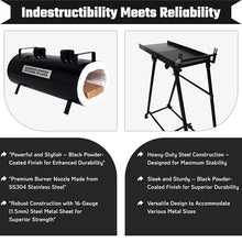 Simond Store - 2 Burner Propane Forge with Forge Stand 24" X 12" Heavy-Duty