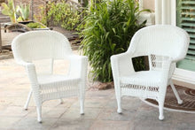 Jeco 4pc White Wicker Conversation Set White