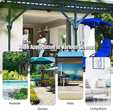 Hanging Chaise Lounger Chair Arc Stand Porch Swing Hammock Chair Canopy - Navy!
