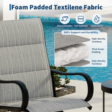 Garvee Patio Swivel Chair Set of 8 Outdoor Dining Chair Padded Mesh Grey