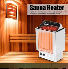 Wlikoci Sauna Heater, 4.5/6/8 / 9kW steam Stove for Sauna, Stainless Steel Accessory with Internal Control, Bath Heating (56,5x40,5x28.5 cm) (9KW)