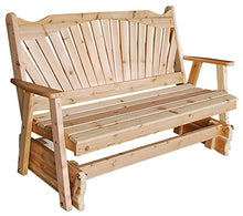 Furniture Barn USA Cedar 5' Fanback Glider, Unfinished