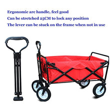 Freestanding Garden Cart Outdoor l Folding Beach Wagon Portable Heavy-Duty Shopping Carts for Groceries with Aluminum Alloy Folding Table Accessories (Black and White)