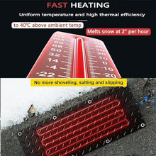 Snow Melting Mats Walkways Heated Outdoor Mats Sidewalk No Slip Heating Mat, Melts up to 2 in/h Speed Snow and Ice Melt Products for Winter Snow Removal for Most Entryways(Size:10inx48in,4 piece)