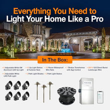 Haven Lighting Smart Phone Controlled Up LED Lights, Landscape Lighting Kit - Exterior House Lighting, Aluminum 6-Pack with 3 Path Lights