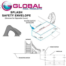 Global Pool Products Splash Inground Swimming Pool Water Slide Deck Mounted Right Curve Turn Gray