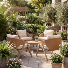 Seeheool Patio Chair with Cushions (Set of 4)