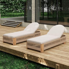 callmego Woven Rattan Outdoor Coffee Table with Solid Acacia Wood Top – Stylish Patio Furniture for Balcony, Garden, and Yard Use (Teak+ Beige + Acacia Wood + Rope + Waterproof Fabric)