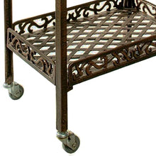 Oakland Living 6029-AB Mississippi Cast Aluminum Service Cart, Antique Bronze