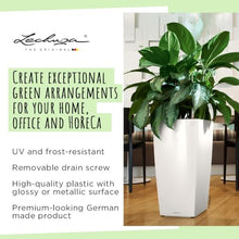 Lechuza 18193 Cubico 40 Self-Watering Planter, Scarlet Red High Gloss