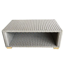 Padma's Plantation Nautilus Outdoor Coffee Table - Kubu Weave, Aluminum Frame Aluminum