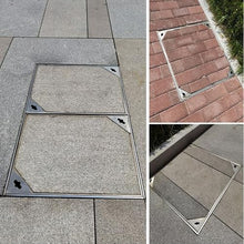 1pc Invisible Recessed Manhole Cover with Lid and Frame - 304 Stainless Steel Access Cover for Driveways, Patios,Pavements(500x500x50mm)