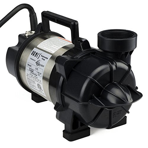 Aquascape 29976 Tsurumi 5PL Pump Solids Handling Skimmer and Pondless Waterfall Vault for Pond Water Feature Waterfall Garden, 5100 GPH 20 feet Cord 2 inch Discharge