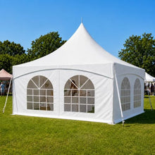 TentandTable 20' x 20' Premium High Peak Frame Tent, White with Sidewalls