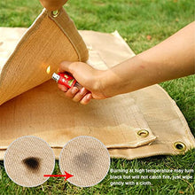 ZENIXXXX Camping Fireproof Cloth Grill Mat Picnic Barbecue Heat Insulation Pad Flame Retardant Glass Fiber Outdoor Blanket(L)