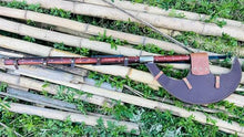 EGKH Custom Blade Large Bardiche Pole Axe Blunt Axe Head High Carbon Steel Silver