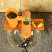 ERoomQ Bird Bath Water Features for The Garden Solar Powered,Bamboo Flowing Water Ornaments Fountain Bamboo Tube Flowing Water Device(Duck 20cm)