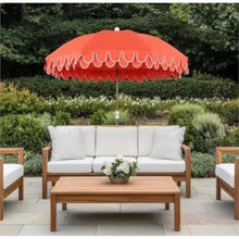 IRTGFHJE Patio Umbrella 6.6-Foot Beach Umbrella Fringe Sunshade