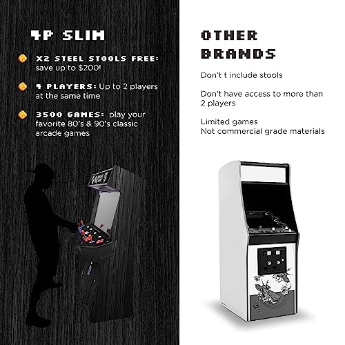 Creative Outdoor Distributor Full Size Arcade Machine 4 Player 3500 Games Woodgrain Black Forest