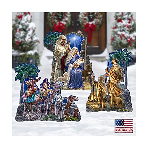 Designocracy Miracle Outdoor Nativity Set by D. Gelsinger - 8461041F-S3-1201