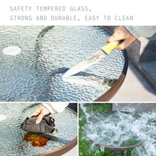Virelix 48" Round Glass Table Top with 2 Inch Umbrella Hole, 3/16" Thick Flat Polished Edge Tempered Finished for Patio, and Outdoor Tables, Only Glass (48 inch)