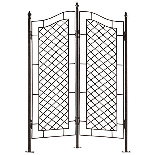 H Potter 2-Panel Privacy Screen Trellis 72" H, Heavy Duty Iron 75 lbs