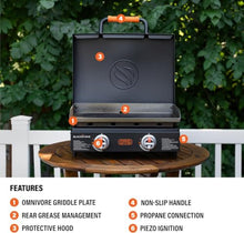 Blackstone Griddle 22 Inch, OTG Outdoor Tabletop Griddle with Built-in Hood, and Blackstone Accessories Set, Portable Grill for Camping, Tailgate Grilling, and On-the-Go Kitchen Cooking