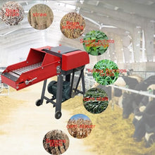 Banfluxion 220V 4-Blade Hay Cutter with Conveyor Belt Red
